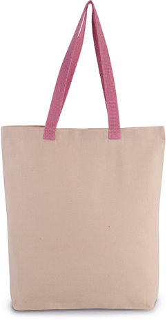 Kimood Eco-Friendly shopper kleur Natural-dark pink