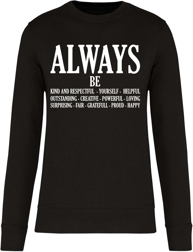 Kariban Eco-Friendly Sweater UNI Zwart ALWAYS Kariban Eco-Friendly Sweater UNI Zwart ALWAYS