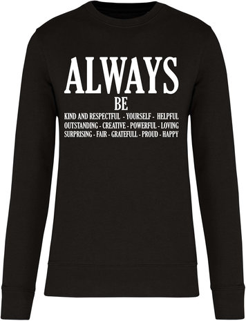 Kariban Eco-Friendly Sweater UNI Zwart ALWAYS Kariban Eco-Friendly Sweater UNI Zwart ALWAYS