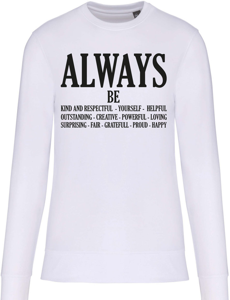 Kariban Eco-Friendly Sweater UNI White ALWAYS Kariban Eco-Friendly Sweater UNI White ALWAYS