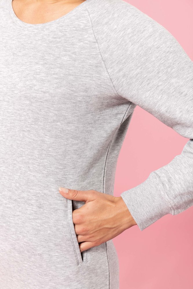 Kariban Lounge jurk Bio in fleece Lightgrey-Heather Kariban Lounge jurk Bio in fleece Lightgrey-Heather