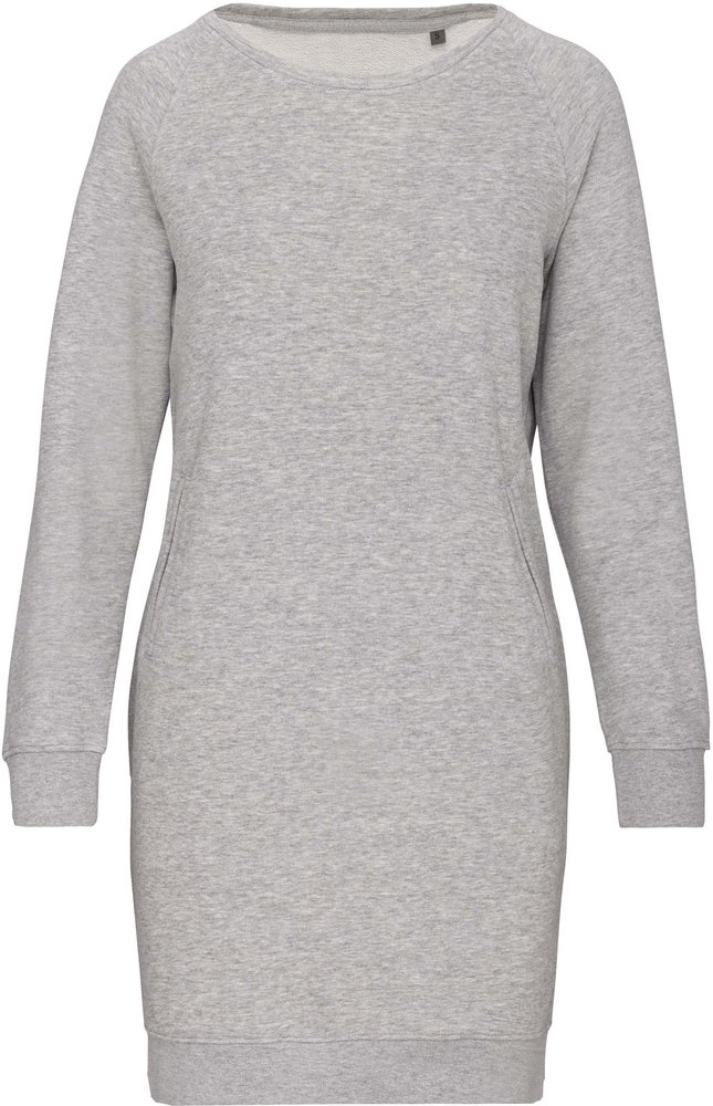 Kariban Lounge jurk Bio in fleece Lightgrey-Heather Kariban Lounge jurk Bio in fleece Lightgrey-Heather