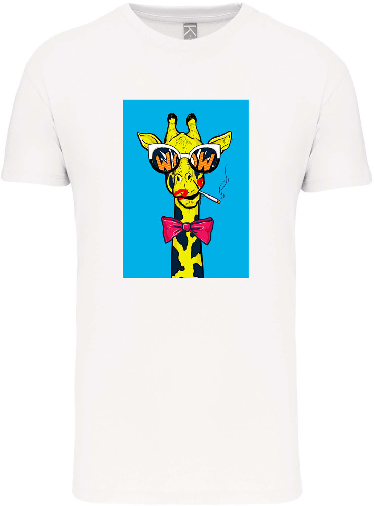 Kariban Bio-katoen T-shirt met opdruk in UNI model │Giraffe met peuk Kariban Bio-katoen T-shirt met opdruk in UNI model │Giraffe met peuk