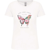 Kariban Bio-katoen T-shirt met opdruk in Dames model │Free to Fly Kariban Bio-katoen T-shirt met opdruk in Dames model │Free to Fly
