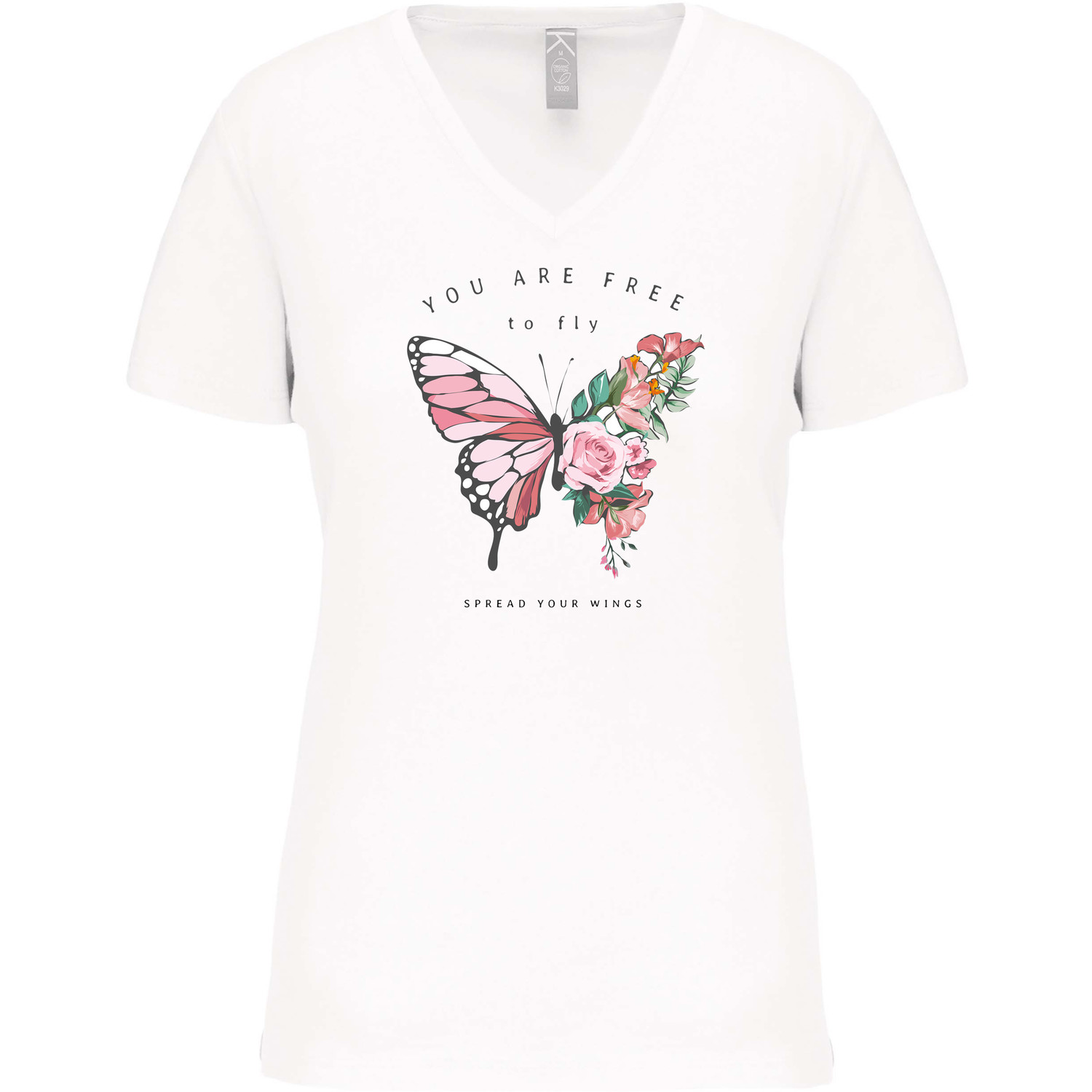 potlood Fotoelektrisch Kust Bio-katoen T-shirt met opdruk │Free to fly - Halloshirtje