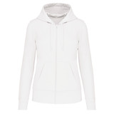 Kariban Eco-Friendly Full ZIP Hoodie│Dames│Wit Kariban Eco-Friendly Full ZIP Hoodie│Dames│Wit