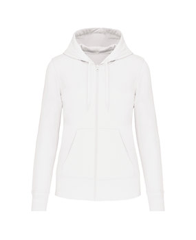 Kariban Eco-Friendly Full ZIP Hoodie│Dames│Wit Kariban Eco-Friendly Full ZIP Hoodie│Dames│Wit