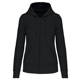 Kariban Eco-Friendly Full ZIP Hoodie│Dames│Zwart Kariban Eco-Friendly Full ZIP Hoodie│Dames│Zwart
