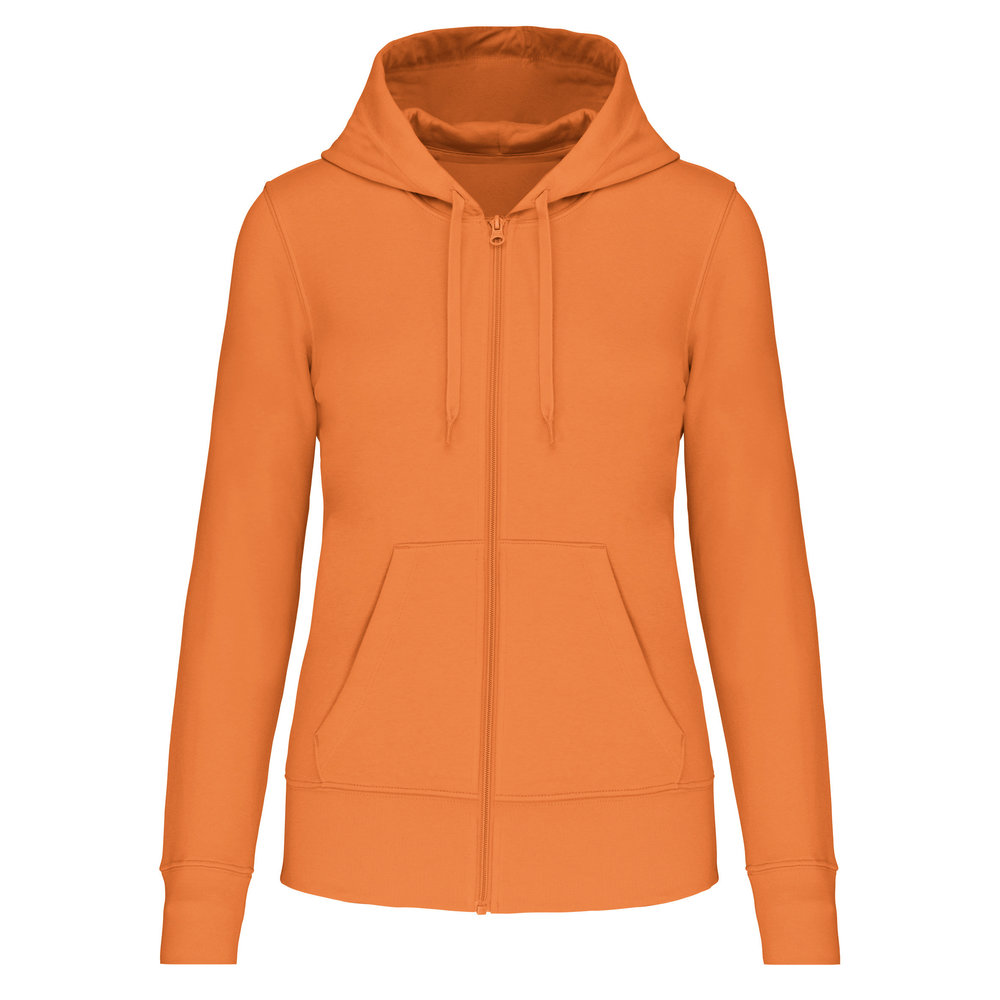 Kariban Eco-Friendly Full ZIP Hoodie│Dames│Light Orange Kariban Eco-Friendly Full ZIP Hoodie│Dames│Light Orange