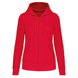 Kariban Eco-Friendly Full ZIP Hoodie│Dames│Red Kariban Eco-Friendly Full ZIP Hoodie│Dames│Red