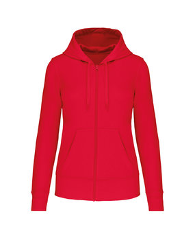 Kariban Eco-Friendly Full ZIP Hoodie│Dames│Red Kariban Eco-Friendly Full ZIP Hoodie│Dames│Red