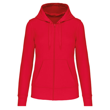 Kariban Eco-Friendly Full ZIP Hoodie│Dames│Red Kariban Eco-Friendly Full ZIP Hoodie│Dames│Red