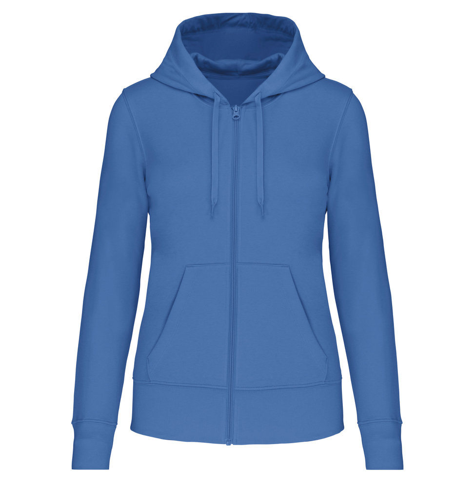 Kariban Eco-Friendly Full ZIP Hoodie│Dames│Light Roaylblue Kariban Eco-Friendly Full ZIP Hoodie│Dames│Light Roaylblue