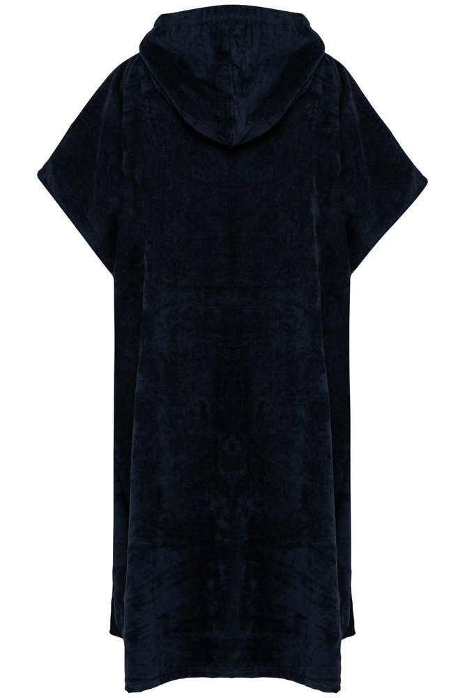 Proact Uniseks poncho met capuchon van badstof kleur navy Proact Uniseks poncho met capuchon van badstof kleur navy