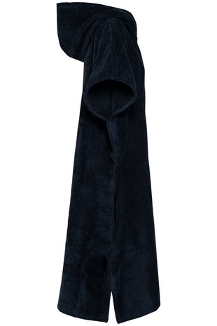 Proact Uniseks poncho met capuchon van badstof kleur navy Proact Uniseks poncho met capuchon van badstof kleur navy