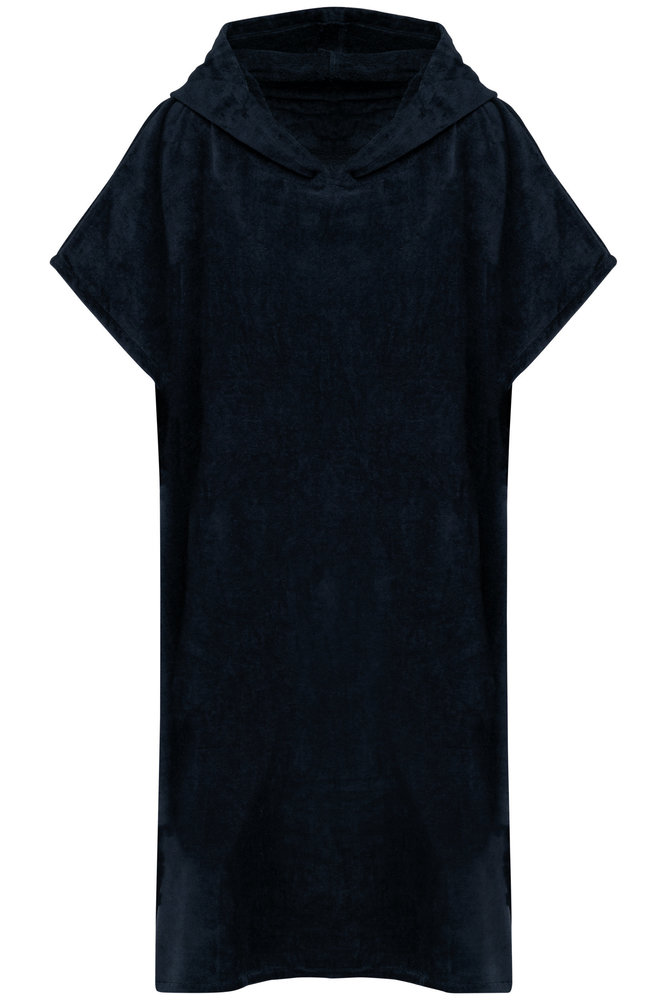Proact Uniseks poncho met capuchon van badstof kleur navy Proact Uniseks poncho met capuchon van badstof kleur navy