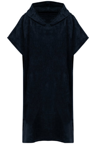 Proact Uniseks poncho met capuchon van badstof kleur navy Proact Uniseks poncho met capuchon van badstof kleur navy