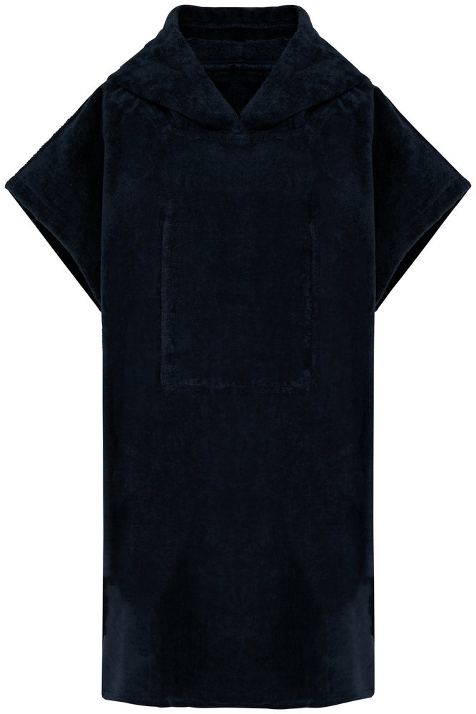 Proact Kids poncho met capuchon van badstof kleur navy