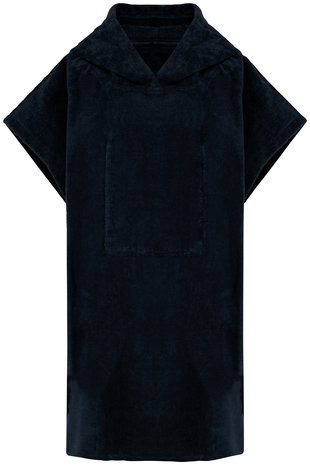 Proact Kids poncho met capuchon van badstof kleur navy