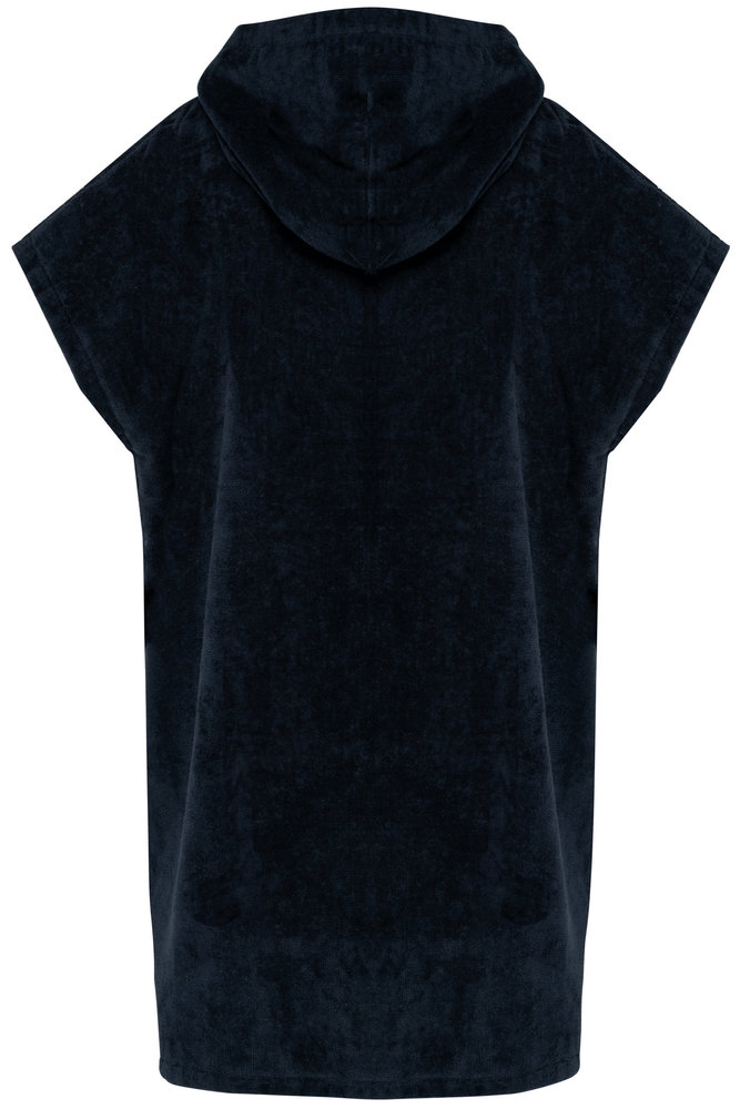 Proact Kids poncho met capuchon van badstof kleur navy