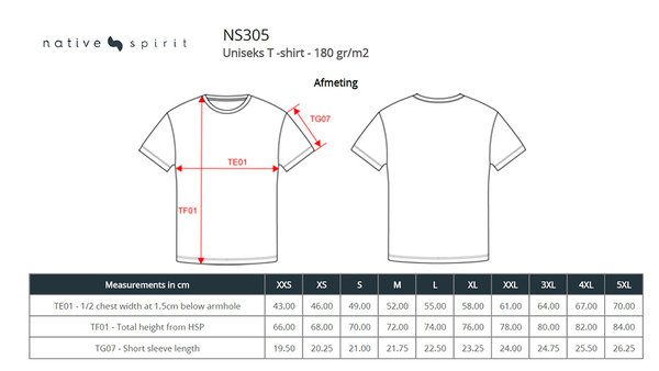 Native Spirit Native Spirit BIO T-Shirt│UNI│Zware kwaliteit | Driftwood