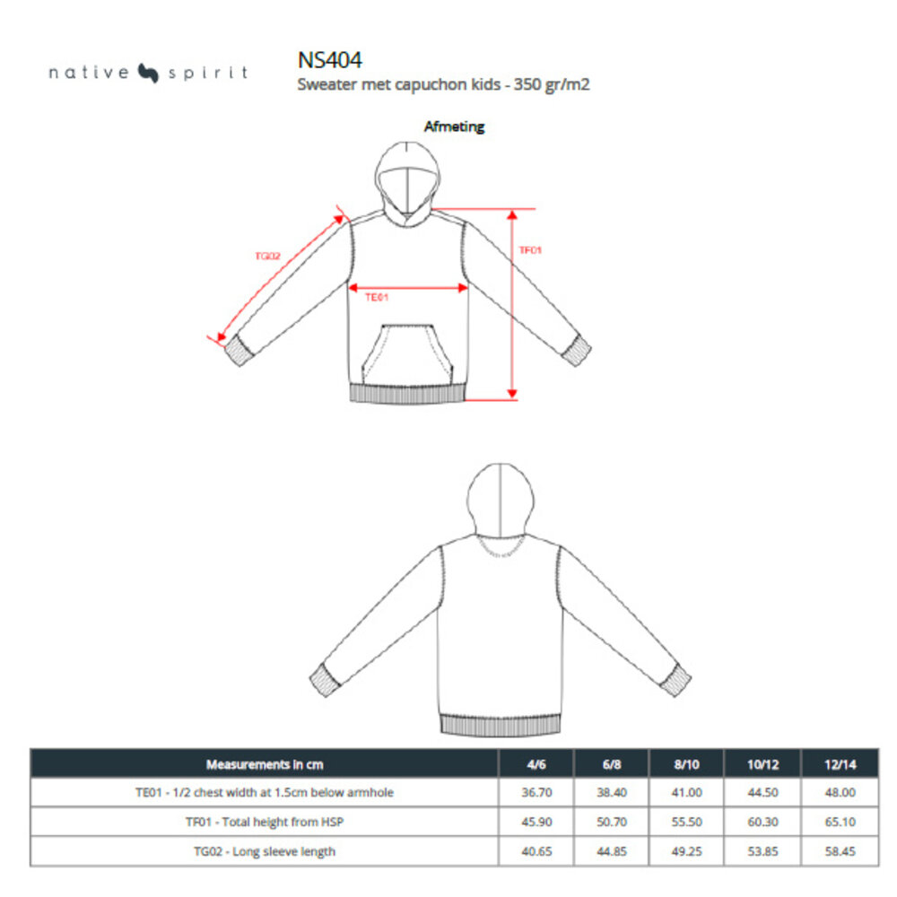 Native Spirit Native Spirit BIO Hoodie│KIDS│Zware kwaliteit│Jade Green