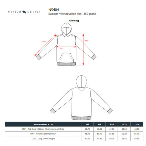 Native Spirit Native Spirit BIO Hoodie│KIDS│Zware kwaliteit│Jade Green