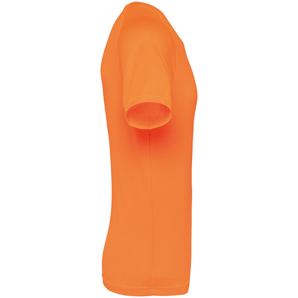 Proact Gerecycled Herensport shirt met ronde hals-Fluo oranje