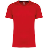 Proact Gerecycled Herensport shirt met ronde hals-Rood Proact Gerecycled Herensport shirt met ronde hals-Rood