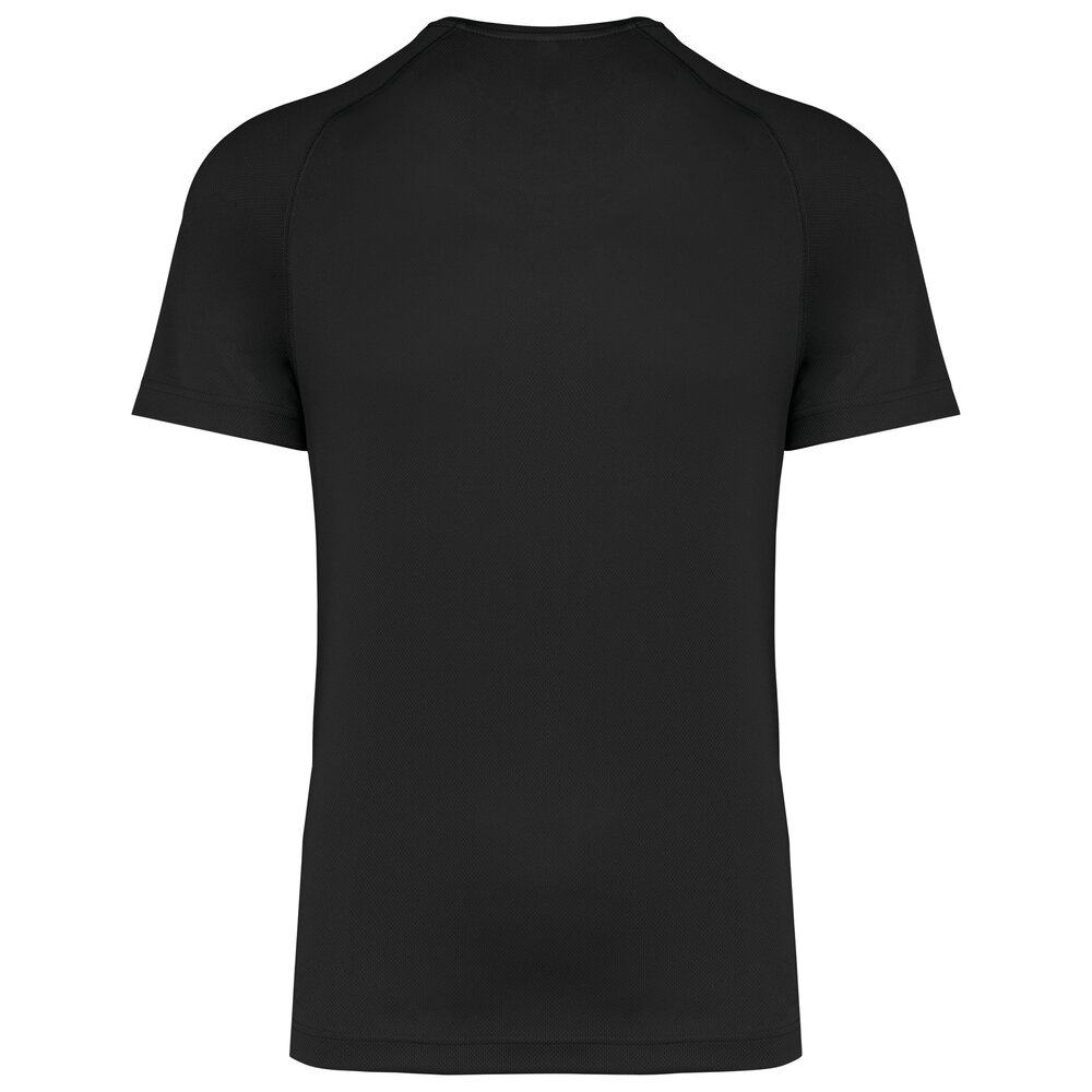 Proact Gerecycled Herensport shirt met ronde hals-Zwart