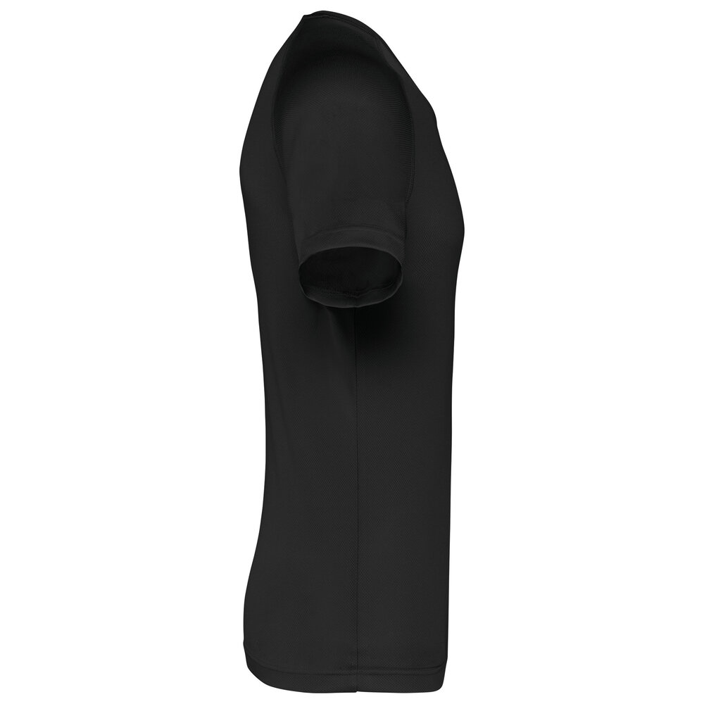 Proact Gerecycled Herensport shirt met ronde hals-Zwart