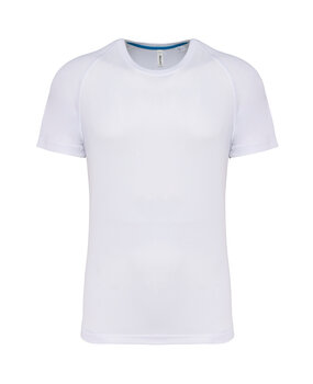 Proact Gerecycled Herensport shirt met ronde hals-Wit Proact Gerecycled Herensport shirt met ronde hals-Wit
