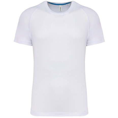 Proact Gerecycled Herensport shirt met ronde hals-Wit Proact Gerecycled Herensport shirt met ronde hals-Wit