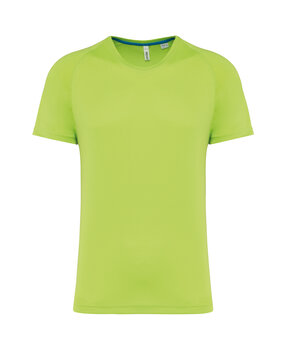 Proact Gerecycled Herensport shirt met ronde hals-Lime Proact Gerecycled Herensport shirt met ronde hals-Lime