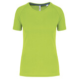 Proact Gerecycled damessport-T-shirt met ronde hals-Lime Proact Gerecycled damessport-T-shirt met ronde hals-Lime