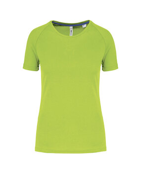 Proact Gerecycled damessport-T-shirt met ronde hals-Lime Proact Gerecycled damessport-T-shirt met ronde hals-Lime