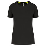 Proact Gerecycled damessport-T-shirt met ronde hals-Zwart Proact Gerecycled damessport-T-shirt met ronde hals-Zwart