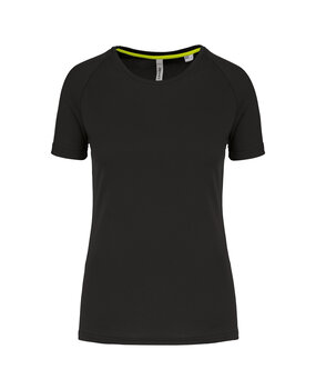 Proact Gerecycled damessport-T-shirt met ronde hals-Zwart Proact Gerecycled damessport-T-shirt met ronde hals-Zwart