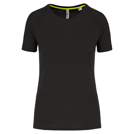 Proact Gerecycled damessport-T-shirt met ronde hals-Zwart Proact Gerecycled damessport-T-shirt met ronde hals-Zwart