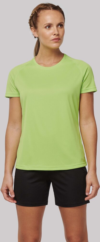 Proact Gerecycled damessport-T-shirt met ronde hals-Fluo oranje Proact Gerecycled damessport-T-shirt met ronde hals-Fluo oranje