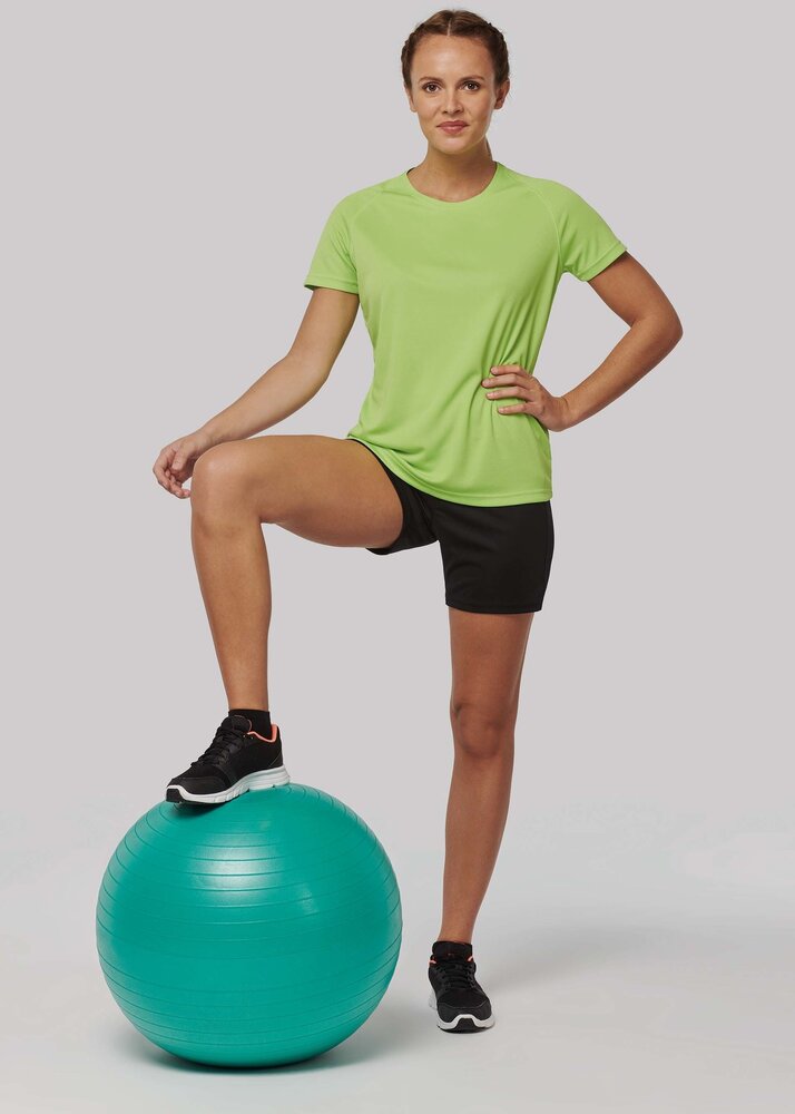 Proact Gerecycled damessport-T-shirt met ronde hals-Fluo oranje Proact Gerecycled damessport-T-shirt met ronde hals-Fluo oranje