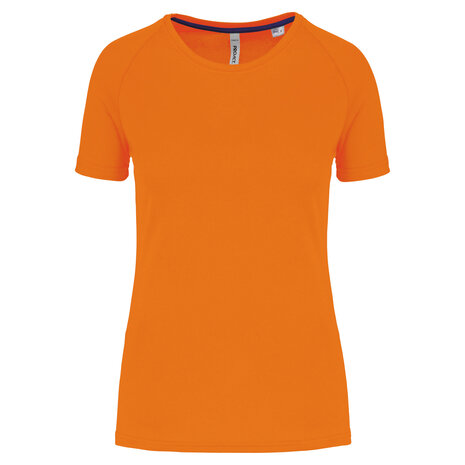 Proact Gerecycled damessport-T-shirt met ronde hals-Fluo oranje Proact Gerecycled damessport-T-shirt met ronde hals-Fluo oranje