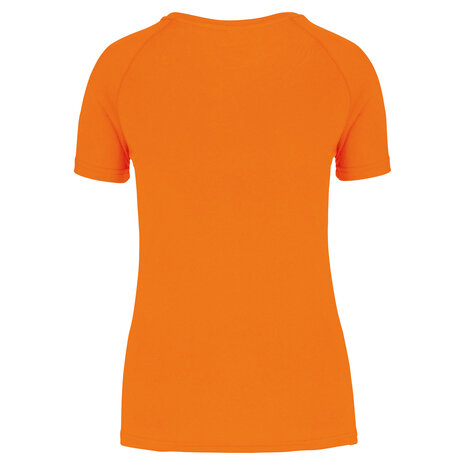 Proact Gerecycled damessport-T-shirt met ronde hals-Fluo oranje Proact Gerecycled damessport-T-shirt met ronde hals-Fluo oranje