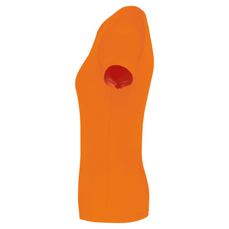 Proact Gerecycled damessport-T-shirt met ronde hals-Fluo oranje Proact Gerecycled damessport-T-shirt met ronde hals-Fluo oranje