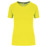 Proact Gerecycled damessport-T-shirt met ronde hals-Fluo geel Proact Gerecycled damessport-T-shirt met ronde hals-Fluo geel