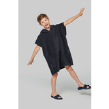 Proact Kids poncho met capuchon van badstof kleur Zwart Proact Kids poncho met capuchon van badstof kleur Zwart