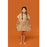 Proact Kids poncho met capuchon van badstof kleur Camel Proact Kids poncho met capuchon van badstof kleur Camel