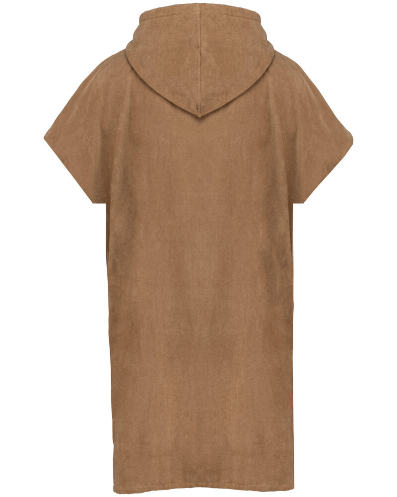 Proact Kids poncho met capuchon van badstof kleur Camel Proact Kids poncho met capuchon van badstof kleur Camel