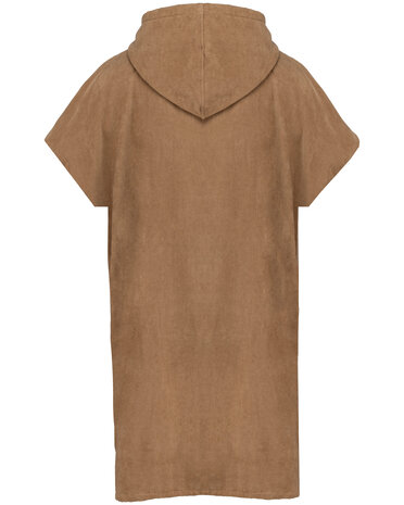 Proact Kids poncho met capuchon van badstof kleur Camel Proact Kids poncho met capuchon van badstof kleur Camel