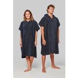 Proact Uniseks poncho met capuchon van badstof kleur zwart Proact Uniseks poncho met capuchon van badstof kleur zwart